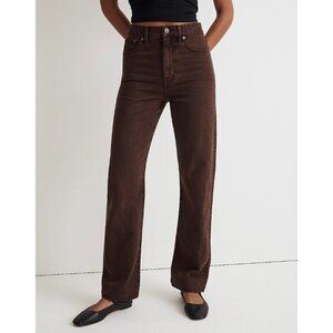 NWT Madewell Sz 30 Brown '90s Straight Jean Garment Dyed NM192
